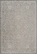 Grey Maia Blossom vintage rug, flat portrait view