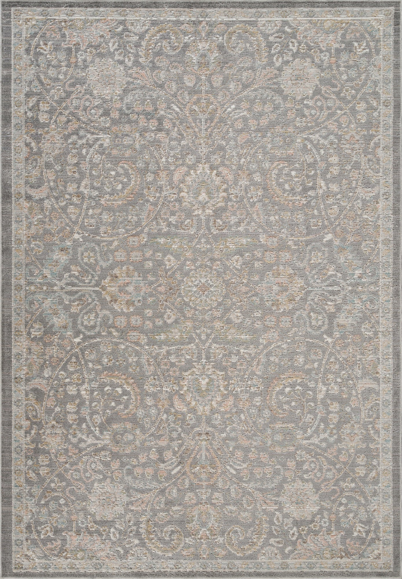 Maia Vintage Patterned Rug - Blossom Beige