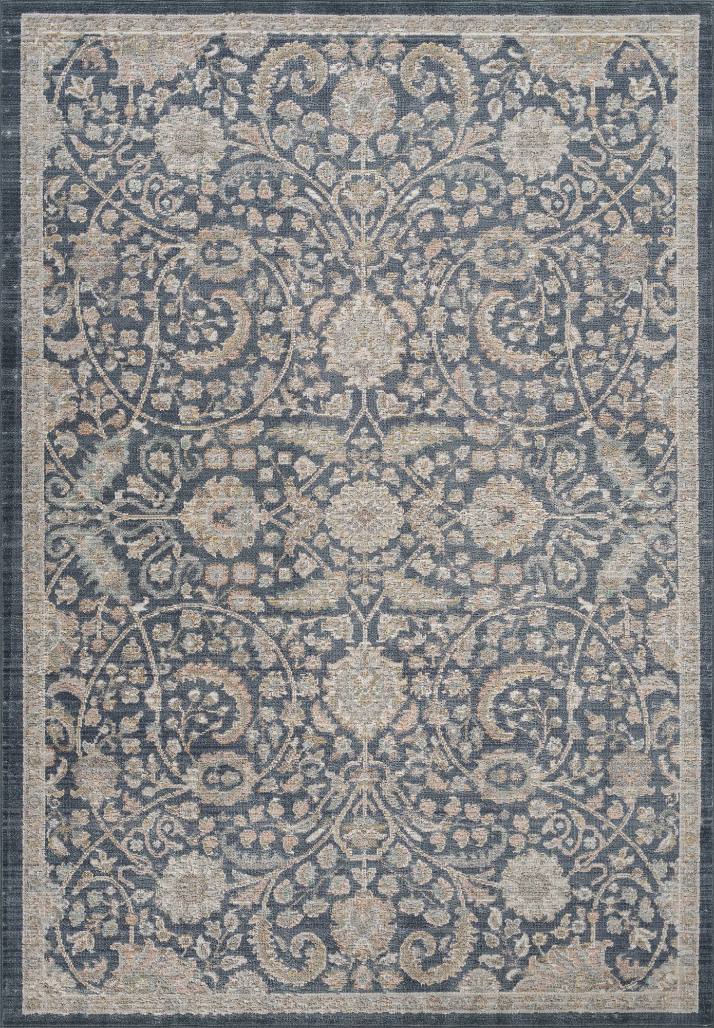 Maia Vintage Patterned Rug - Blossom Beige