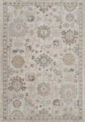 Beige Maia Lagoon vintage rug, flat portrait view