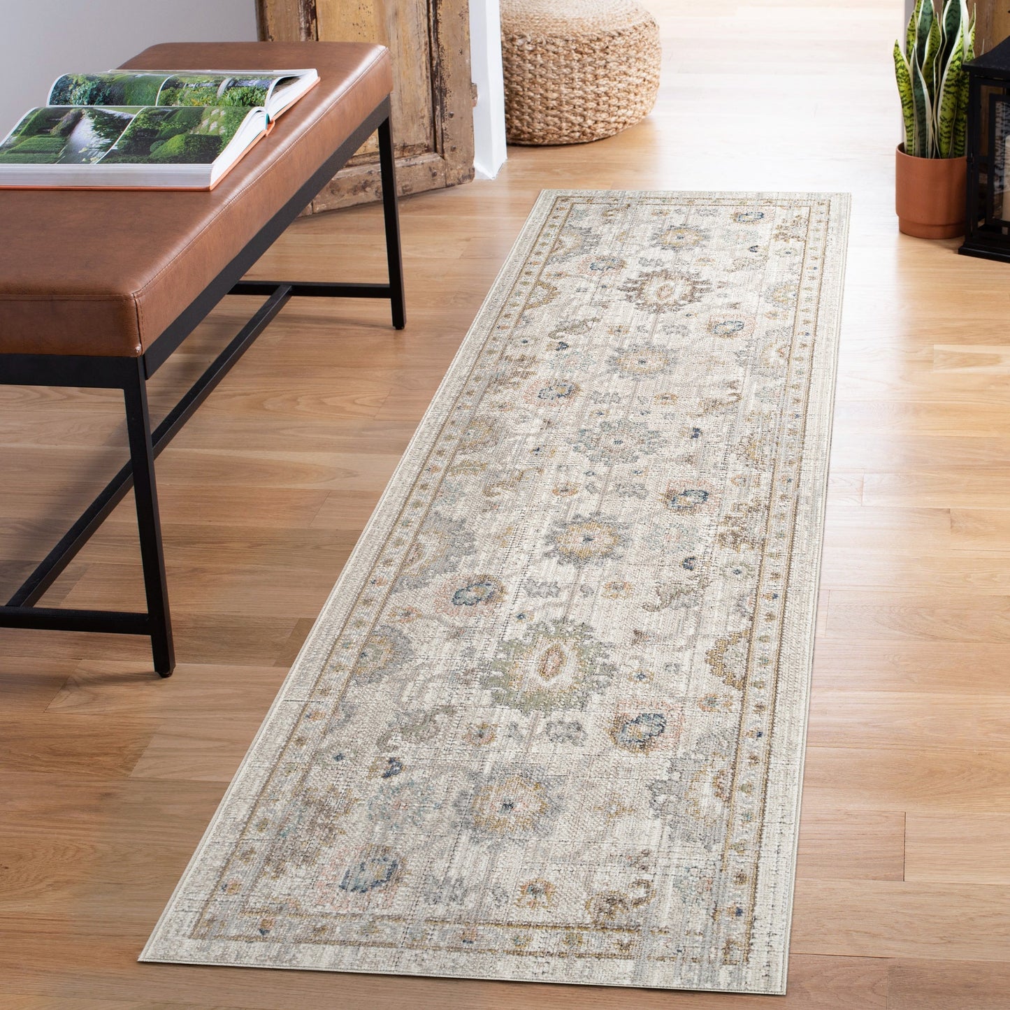 Maia Vintage Patterned Rug - Lagoon Navy