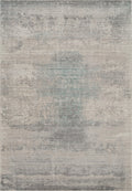 Grey Maia Mist vintage rug, flat portrait view