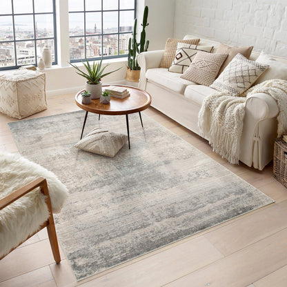 Maia Vintage Patterned Rug - Mist Grey
