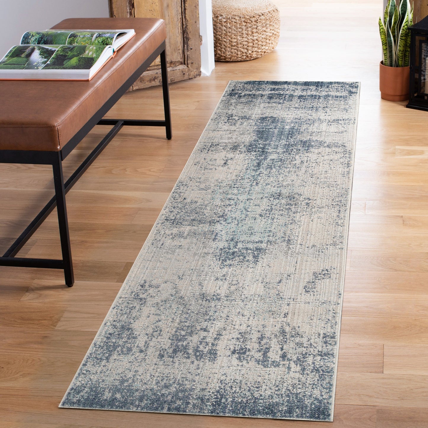 Maia Vintage Patterned Rug - Mist Grey