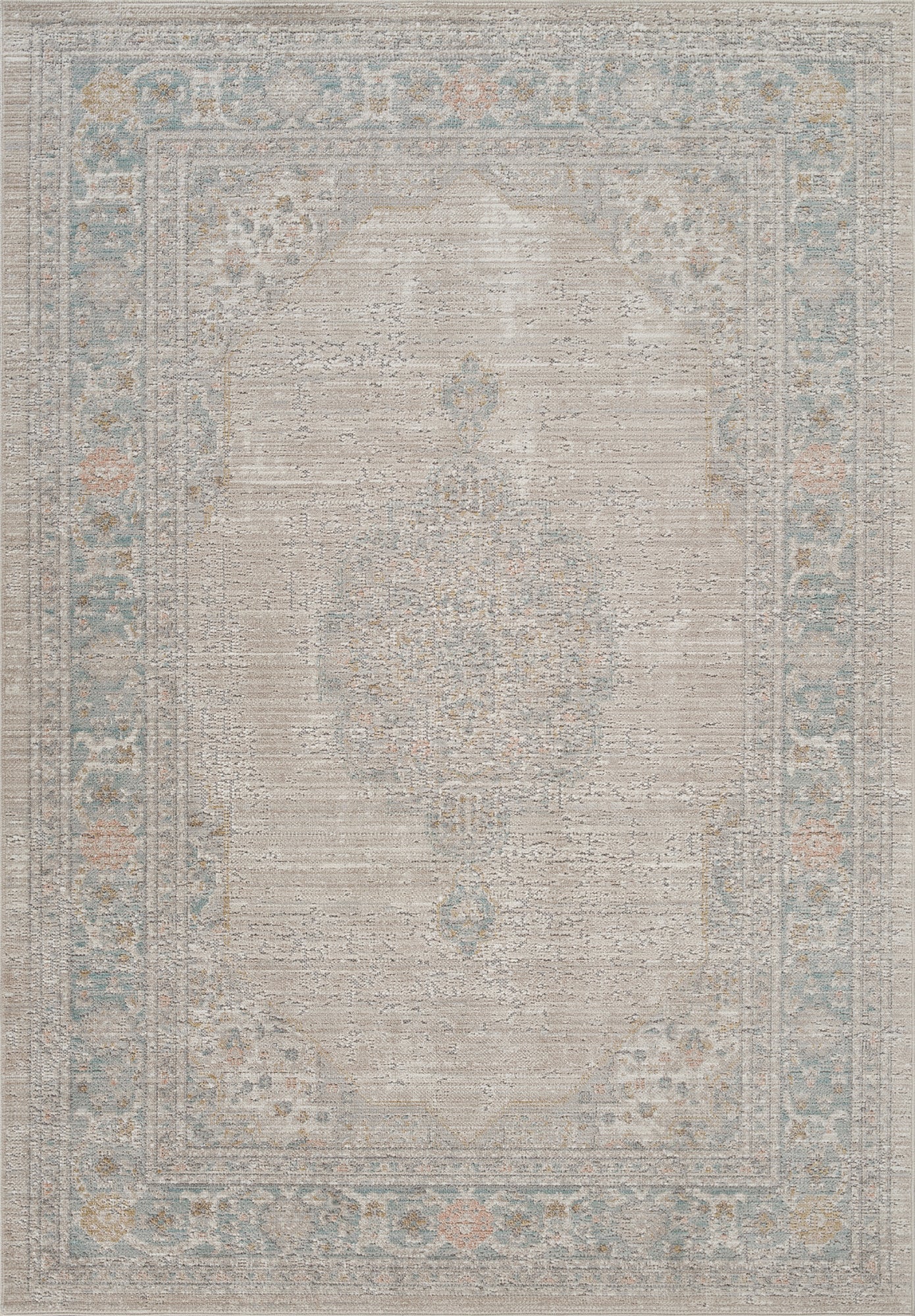 Maia Vintage Patterned Rug - Orchid Beige