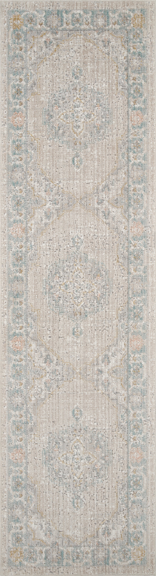 Maia Vintage Patterned Rug - Orchid Beige