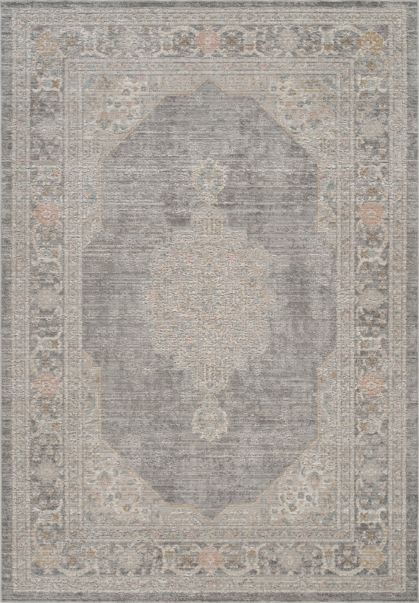 Maia Vintage Patterned Rug - Orchid Beige