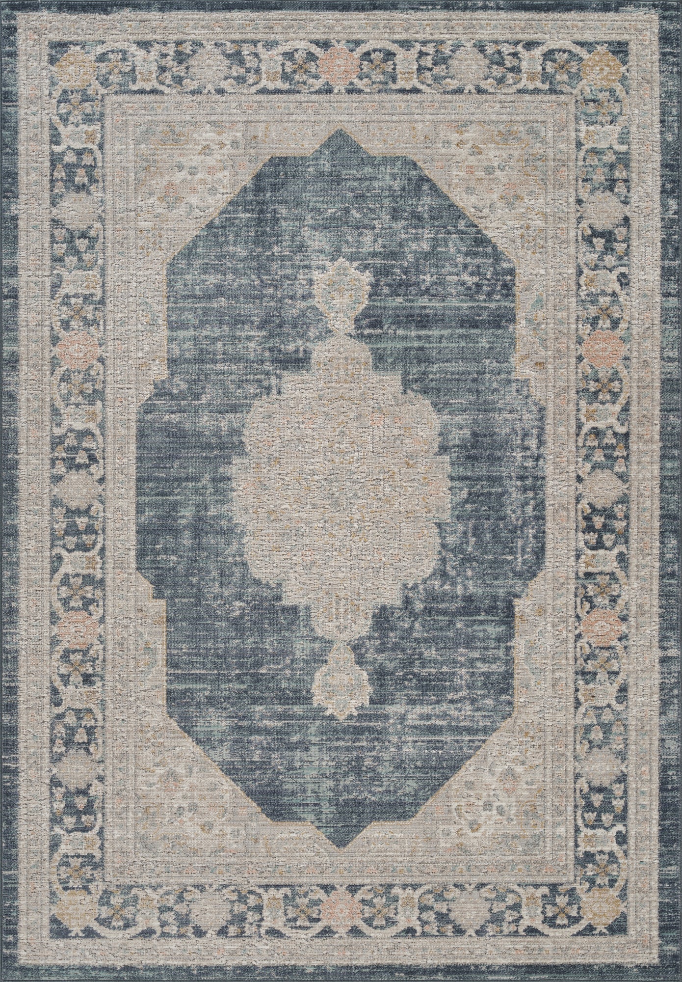 Maia Vintage Patterned Rug - Orchid Beige