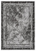 Grey Obsidian Frame monochrome rug, top-down view