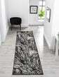 Grey Obsidian Whirlpool monochrome rug, in a room setting 3