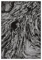 Grey Obsidian Whirlpool monochrome rug, top-down view