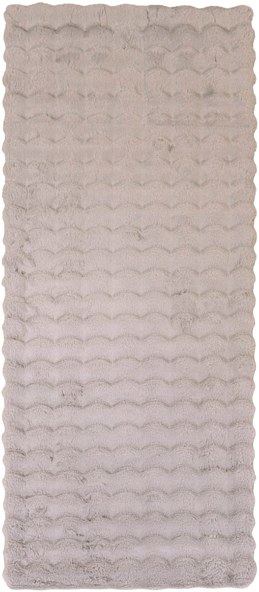 Beige Orbie washable bobble rug, flat portrait view 2
