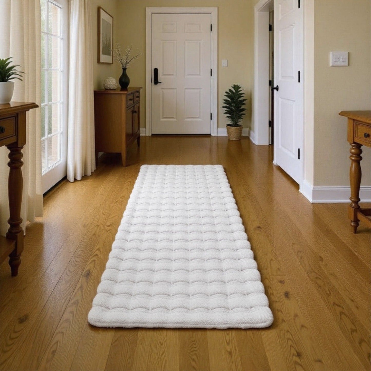 Orbie Bobble Rug - Snow White