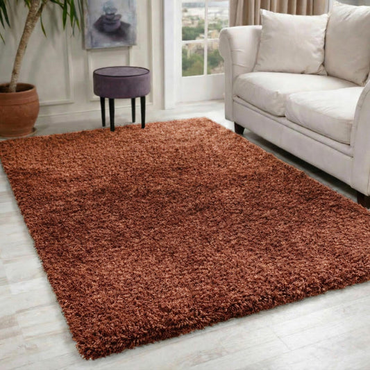 Oxford Shaggy Rug - Terracotta
