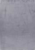 Anthracite Plushtale washable fluffy rug, flat portrait view