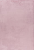 Baby Pink Plushtale washable fluffy rug, flat portrait view