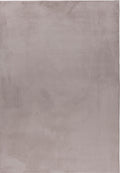 Beige Plushtale washable fluffy rug, flat portrait view