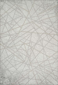 Grey Perla Axis abstract rug, flat portrait view