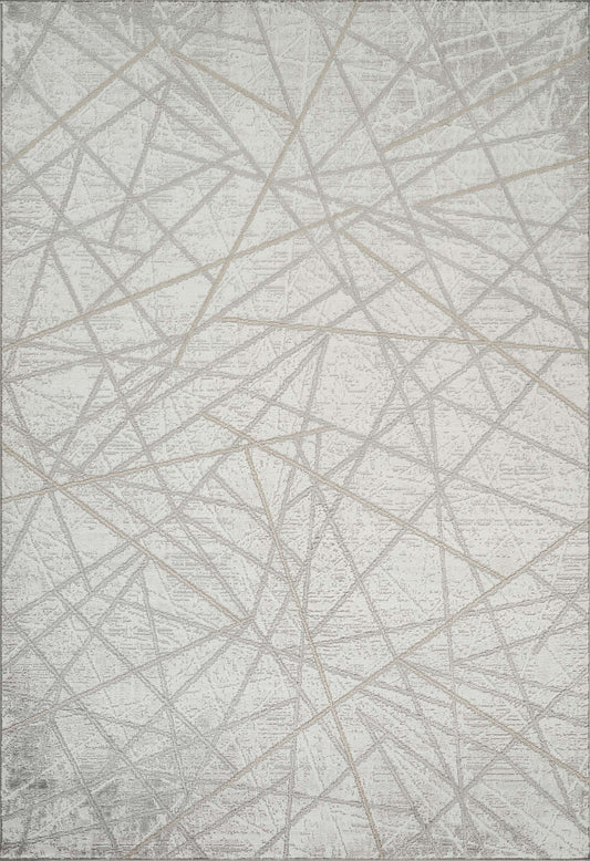 Grey Perla Axis abstract rug, flat portrait view