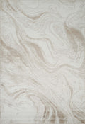 Beige Perla Resin abstract rug, flat portrait view