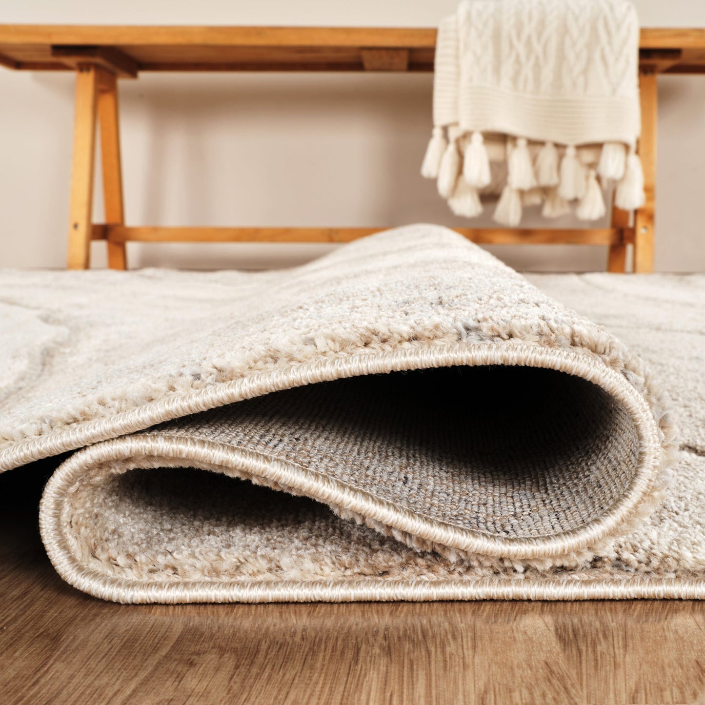 Santiago Carved Abstract Rug - Quarry Beige