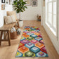 Rainbow Ogee carved rug, runner size