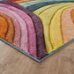 Rainbow Loop carved rug, close-up pile detail