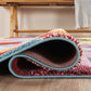 Rainbow Mosaic carved rug, close-up pile detail 2