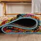 Multicolour Rio Pixel geometric rug, close-up pile detail 2