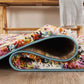 Multicolour Rio Trellis geometric rug, close-up pile detail 2