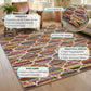 Multicolour Rio Trellis geometric rug, styled view