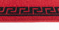 Havana Greek Key Door Mat - Red Black