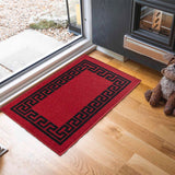 Havana Greek Key Door Mat - Black