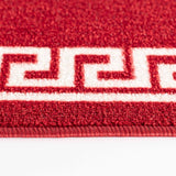 Havana Greek Key Door Mat - Red White