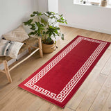 Havana Greek Key Door Mat - Red White