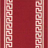 Havana Greek Key Door Mat - Red White