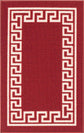 Havana Greek Key Door Mat - Red White