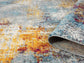 Multicolour San Marino Abstract traditional rug, rolled view