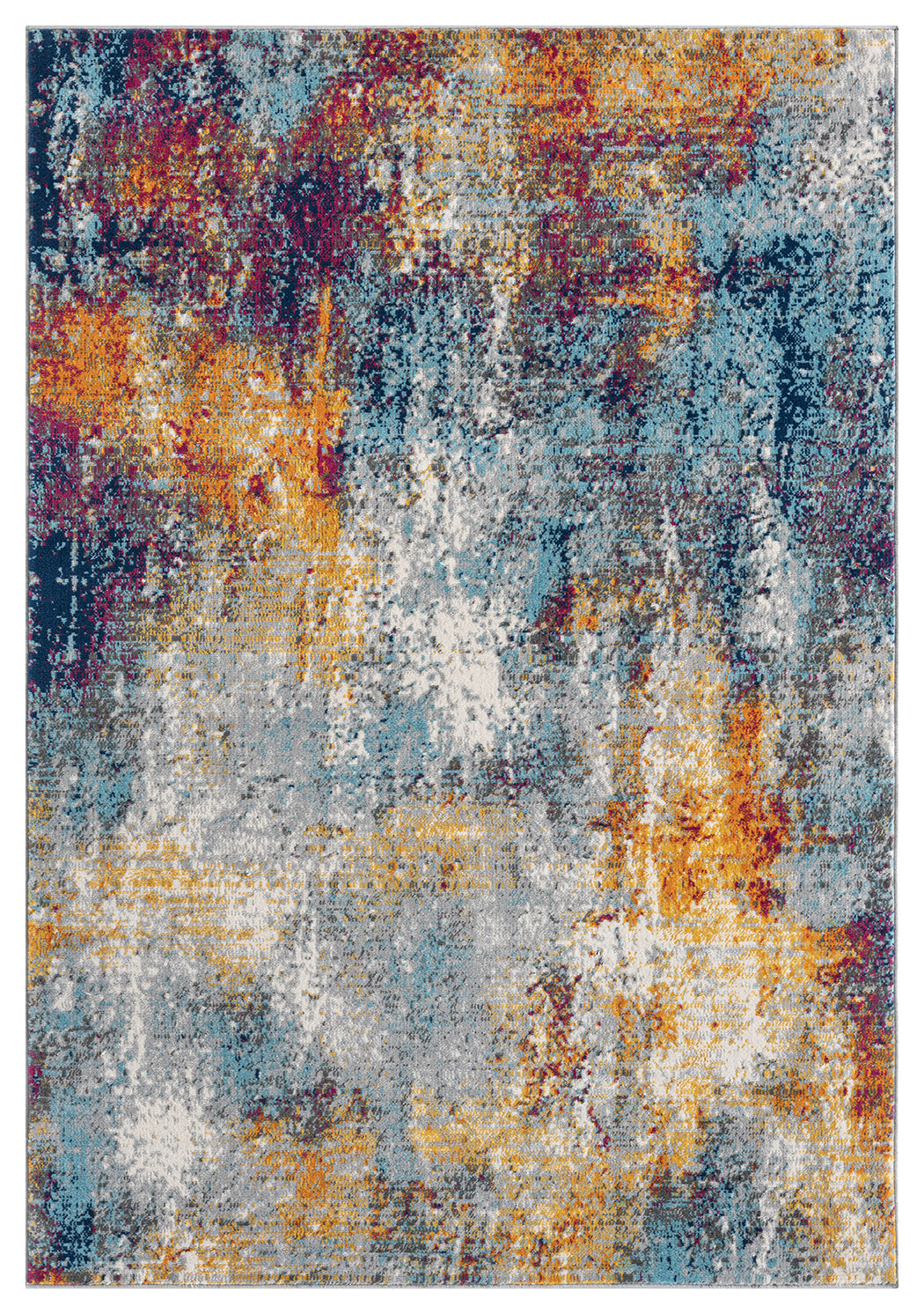 Multicolour San Marino Abstract traditional rug, top-down view