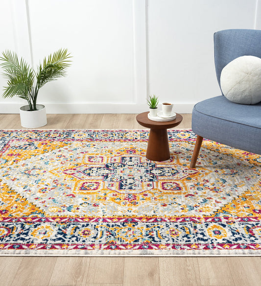 Multicolour San Marino Heritage traditional rug, in a room setting 2