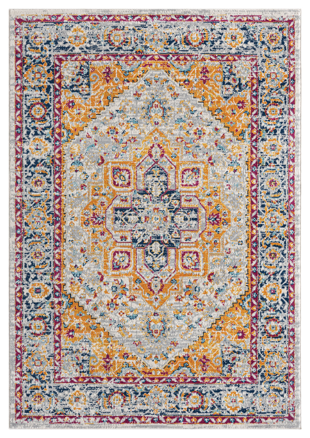 Multicolour San Marino Heritage traditional rug, top-down view