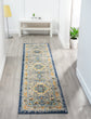 Multicolour San Marino Medallion traditional rug, in a room setting 3