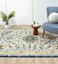 Multicolour San Marino Medallion traditional rug, in a room setting 2