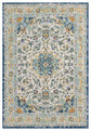 Multicolour San Marino Medallion traditional rug, top-down view