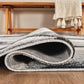 Santiago Carved Abstract Rug - Curve Grey