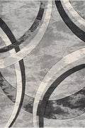 Santiago Carved Abstract Rug - Curve Grey