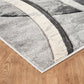 Santiago Carved Abstract Rug - Curve Grey