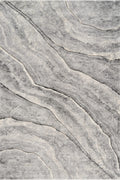 Santiago Carved Abstract Rug - Quarry Grey