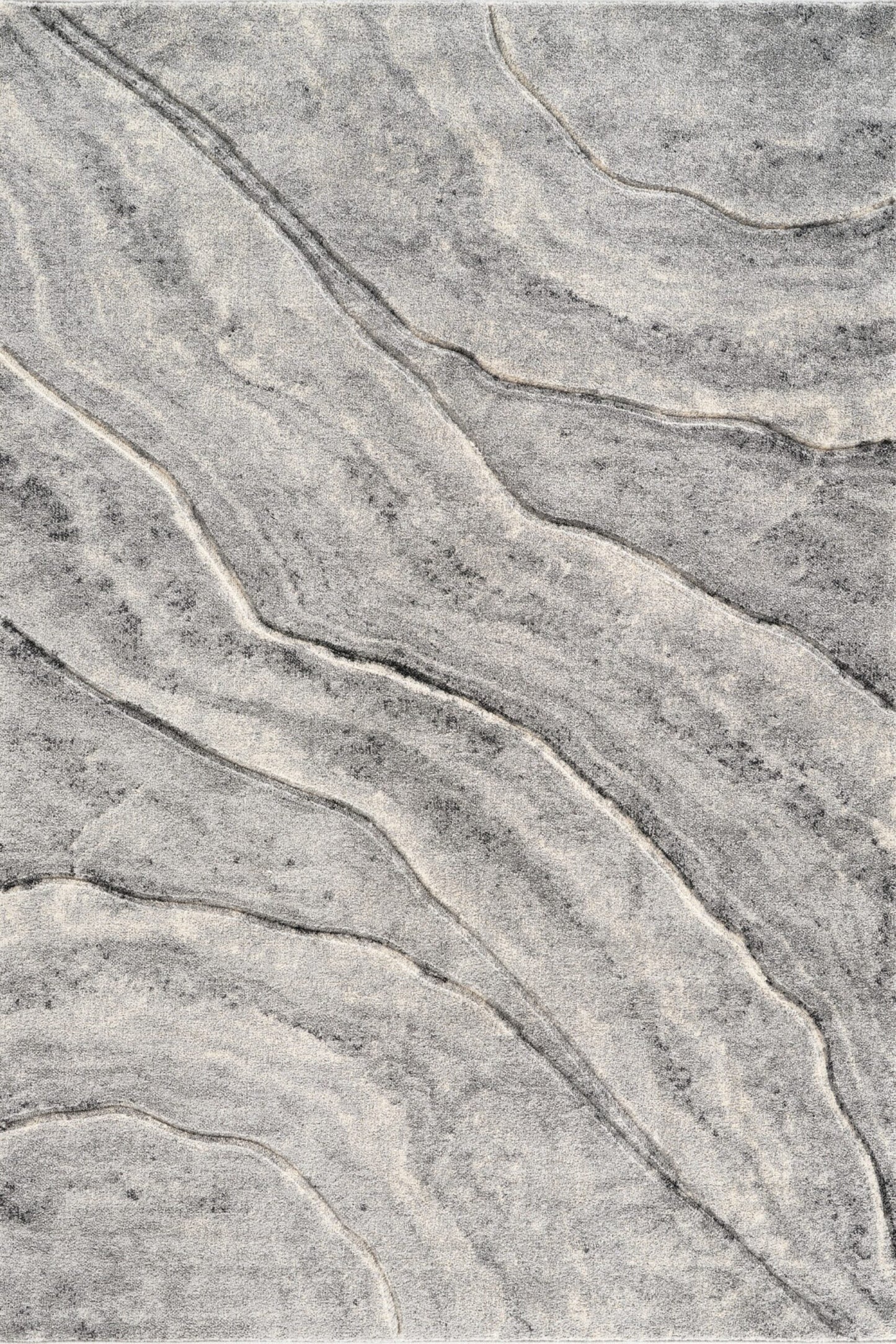 Santiago Carved Abstract Rug - Quarry Beige
