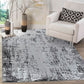 Serenity Metallic Abstract Rug - Abrasion Grey